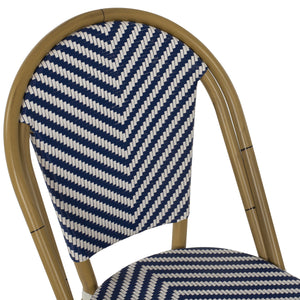 ΚΑΡΕΚΛΑ BAMBOO LOOK ΜΠΛΕ-ΛΕΥΚΟ HM5860.02 46x56x88Y εκ. - Pakobazaar