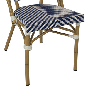 ΚΑΡΕΚΛΑ BAMBOO LOOK ΜΠΛΕ-ΛΕΥΚΟ HM5860.02 46x56x88Y εκ. - Pakobazaar