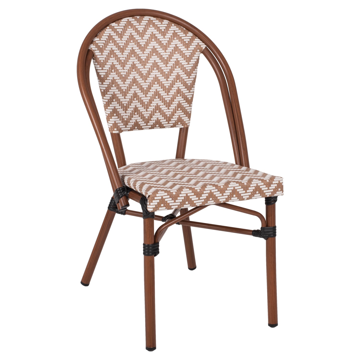 ΚΑΡΕΚΛΑ BAMBOO LOOK ΣΕ ΚΑΦΕ ΚΑΙ ΜΠΕΖ-ΛΕΥΚΗ ΕΠΕΝΔΥΣΗ HM5860.03 50x54x84,5Yεκ. - Pakobazaar