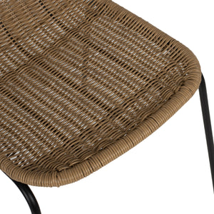 ΚΑΡΕΚΛΑ ΕΠΑΓΓΕΛΜΑΤΙΚΗ HM5867.01 ΜΕΤΑΛΛΟ ΜΑΥΡΟ ΜΕ RATTAN ΦΥΣΙΚΟ 43.5x63x82Υεκ. - Pakobazaar