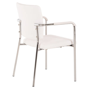 ΚΑΡΕΚΛΑ QUESTA ΜΕ ΜΠΡΑΤΣΑ HM1070.02 ΛΕΥΚΗ 56,5x59x85 cm - Pakobazaar