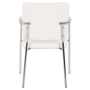 ΚΑΡΕΚΛΑ QUESTA ΜΕ ΜΠΡΑΤΣΑ HM1070.02 ΛΕΥΚΗ 56,5x59x85 cm - Pakobazaar