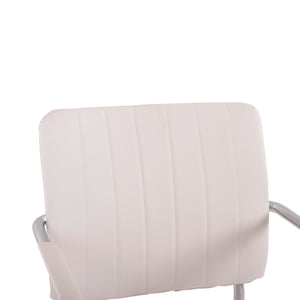 ΚΑΡΕΚΛΑ QUESTA ΜΕ ΜΠΡΑΤΣΑ HM1070.02 ΛΕΥΚΗ 56,5x59x85 cm - Pakobazaar