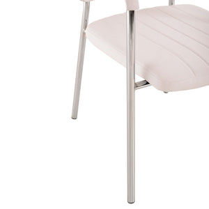ΚΑΡΕΚΛΑ QUESTA ΜΕ ΜΠΡΑΤΣΑ HM1070.02 ΛΕΥΚΗ 56,5x59x85 cm - Pakobazaar