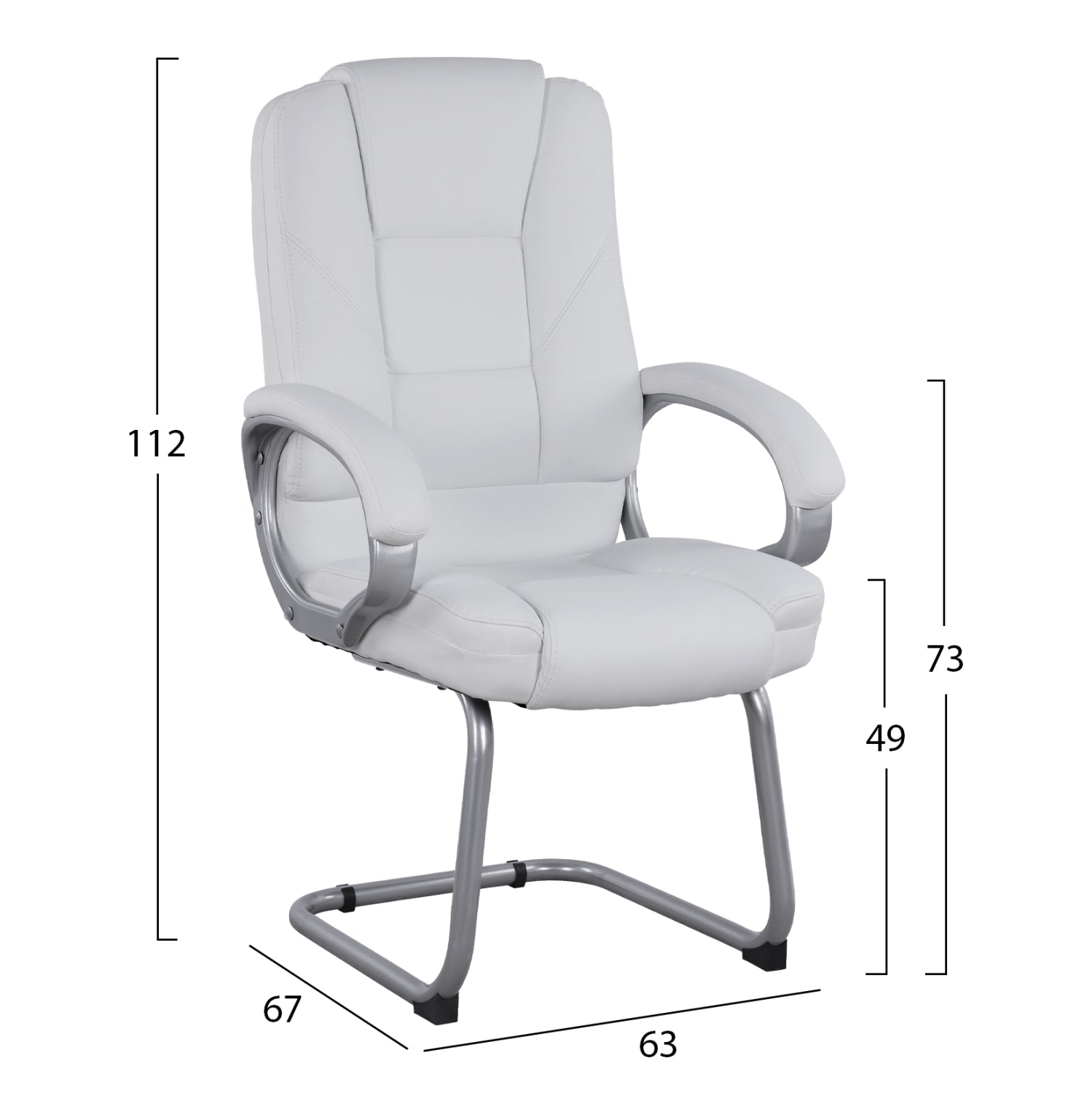 ΚΑΡΕΚΛΑ DHARA ΜΕ PU ΛΕΥΚΟ SORA HM1144.02 63Χ67Χ112 ΕΚ - Pakobazaar