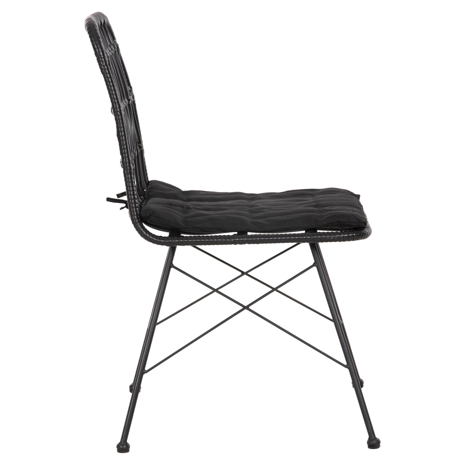 ΚΑΡΕΚΛΑ ΕΞ.ΧΩΡΟΥ ALLEGRA HM5453.12 ΜΕΤΑΛΛΟ-ΜΑΞΙΛΑΡΙ-WICKER ΜΑΥΡΟ 52x52x83,5Yεκ. - Pakobazaar