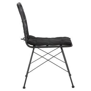 ΚΑΡΕΚΛΑ ΕΞ.ΧΩΡΟΥ ALLEGRA HM5453.12 ΜΕΤΑΛΛΟ-ΜΑΞΙΛΑΡΙ-WICKER ΜΑΥΡΟ 52x52x83,5Yεκ. - Pakobazaar