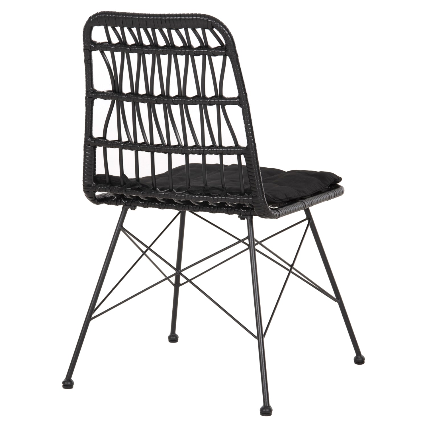 ΚΑΡΕΚΛΑ ΕΞ.ΧΩΡΟΥ ALLEGRA HM5453.12 ΜΕΤΑΛΛΟ-ΜΑΞΙΛΑΡΙ-WICKER ΜΑΥΡΟ 52x52x83,5Yεκ. - Pakobazaar