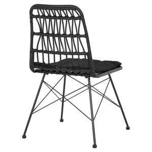 ΚΑΡΕΚΛΑ ΕΞ.ΧΩΡΟΥ ALLEGRA HM5453.12 ΜΕΤΑΛΛΟ-ΜΑΞΙΛΑΡΙ-WICKER ΜΑΥΡΟ 52x52x83,5Yεκ. - Pakobazaar