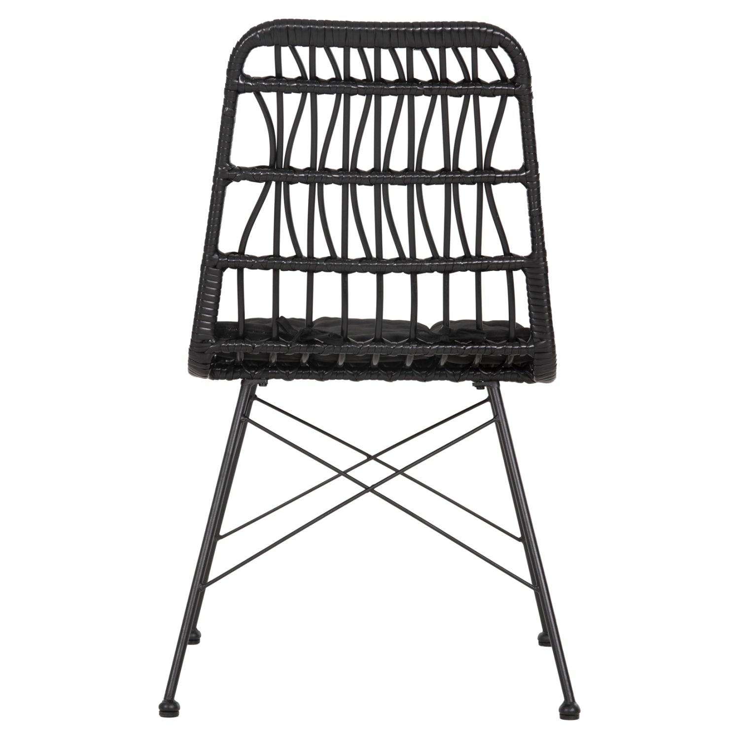 ΚΑΡΕΚΛΑ ΕΞ.ΧΩΡΟΥ ALLEGRA HM5453.12 ΜΕΤΑΛΛΟ-ΜΑΞΙΛΑΡΙ-WICKER ΜΑΥΡΟ 52x52x83,5Yεκ. - Pakobazaar