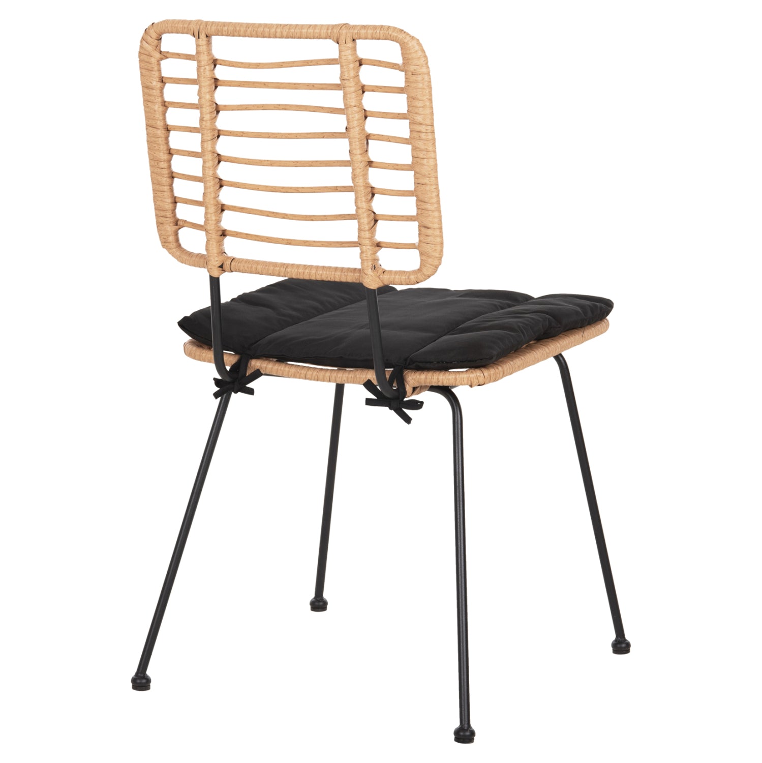 ΚΑΡΕΚΛΑ ΕΞ.ΧΩΡΟΥ ALLEGRA HM5454.11 ΜΕΤΑΛΛΟ&ΜΑΞΙΛΑΡΙ ΜΑΥΡΟ-ΜΠΕΖ WICKER 50,5x49,5x88Υεκ - Pakobazaar