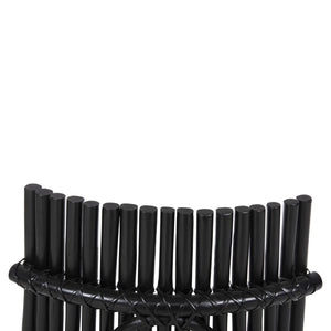 ΚΑΡΕΚΛΑ ΕΞΩΤ.ΧΩΡΟΥ CELLION HM9812.02 ΡΑΒΔΟΙ RATTAN ΣΕ ΜΑΥΡΟ ΧΡΩΜΑ 76x72x83Υεκ. - Pakobazaar