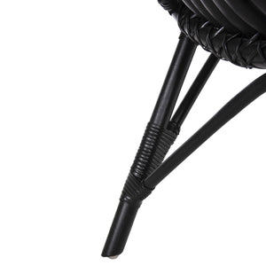 ΚΑΡΕΚΛΑ ΕΞΩΤ.ΧΩΡΟΥ CELLION HM9812.02 ΡΑΒΔΟΙ RATTAN ΣΕ ΜΑΥΡΟ ΧΡΩΜΑ 76x72x83Υεκ. - Pakobazaar