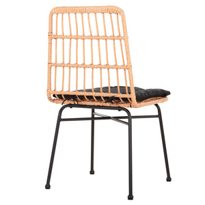 ΚΑΡΕΚΛΑ ALLEGRA HM5705.11 ΜΑΥΡΗ ΜΕΤΑΛΛΙΚΗ ΜΕ ΜΑΞΙΛΑΡΙ-WICKER ΜΠΕΖ 46,5x50x85Υεκ. - Pakobazaar