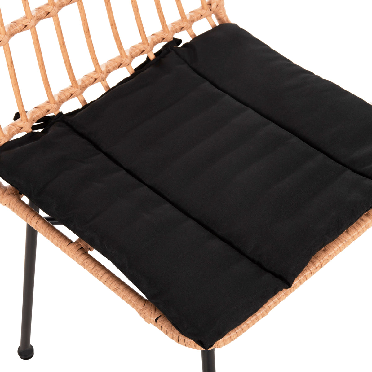 ΚΑΡΕΚΛΑ ALLEGRA HM5705.11 ΜΑΥΡΗ ΜΕΤΑΛΛΙΚΗ ΜΕ ΜΑΞΙΛΑΡΙ-WICKER ΜΠΕΖ 46,5x50x85Υεκ. - Pakobazaar
