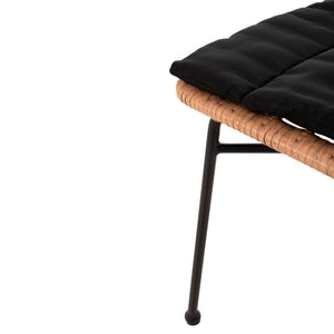 ΚΑΡΕΚΛΑ ALLEGRA HM5705.11 ΜΑΥΡΗ ΜΕΤΑΛΛΙΚΗ ΜΕ ΜΑΞΙΛΑΡΙ-WICKER ΜΠΕΖ 46,5x50x85Υεκ. - Pakobazaar