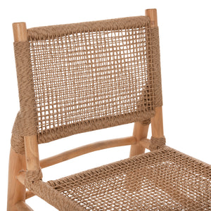 ΚΑΡΕΚΛΑ LONDER HM5986 ΞΥΛΟ TEAK ΣΕ ΦΥΣΙΚΟ ΚΑΙ ΣΥΝΘΕΤΙΚΟ RATTAN 63x77x77Υεκ. - Pakobazaar