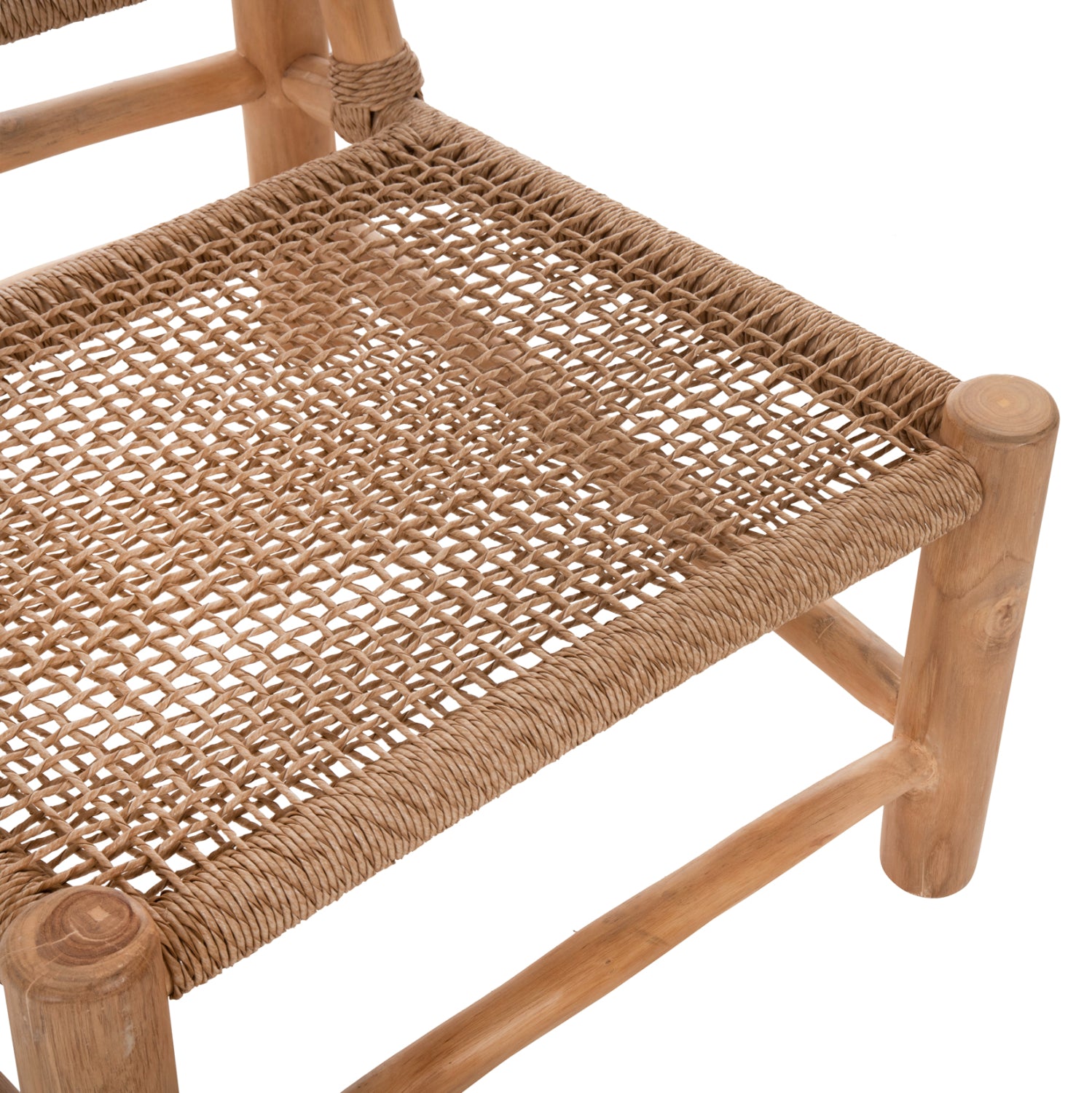 ΚΑΡΕΚΛΑ LONDER HM5986 ΞΥΛΟ TEAK ΣΕ ΦΥΣΙΚΟ ΚΑΙ ΣΥΝΘΕΤΙΚΟ RATTAN 63x77x77Υεκ. - Pakobazaar