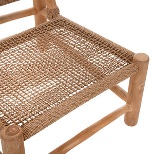 ΚΑΡΕΚΛΑ LONDER HM5986 ΞΥΛΟ TEAK ΣΕ ΦΥΣΙΚΟ ΚΑΙ ΣΥΝΘΕΤΙΚΟ RATTAN 63x77x77Υεκ. - Pakobazaar