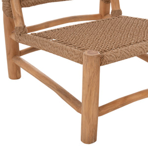 ΚΑΡΕΚΛΑ LONDER HM5986 ΞΥΛΟ TEAK ΣΕ ΦΥΣΙΚΟ ΚΑΙ ΣΥΝΘΕΤΙΚΟ RATTAN 63x77x77Υεκ. - Pakobazaar