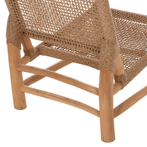 ΚΑΡΕΚΛΑ LONDER HM5986 ΞΥΛΟ TEAK ΣΕ ΦΥΣΙΚΟ ΚΑΙ ΣΥΝΘΕΤΙΚΟ RATTAN 63x77x77Υεκ. - Pakobazaar