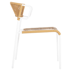 ΚΑΡΕΚΛΑ SUKI HM6053.01 ΜΕΤΑΛΛO ΛΕΥΚΟ KAI ΣΥΝΘ. RATTAN ΣΕ ΦΥΣΙΚΟ 54x62x80Υεκ - Pakobazaar