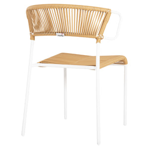 ΚΑΡΕΚΛΑ SUKI HM6053.01 ΜΕΤΑΛΛO ΛΕΥΚΟ KAI ΣΥΝΘ. RATTAN ΣΕ ΦΥΣΙΚΟ 54x62x80Υεκ - Pakobazaar