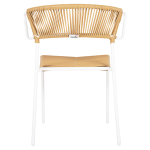 ΚΑΡΕΚΛΑ SUKI HM6053.01 ΜΕΤΑΛΛO ΛΕΥΚΟ KAI ΣΥΝΘ. RATTAN ΣΕ ΦΥΣΙΚΟ 54x62x80Υεκ - Pakobazaar