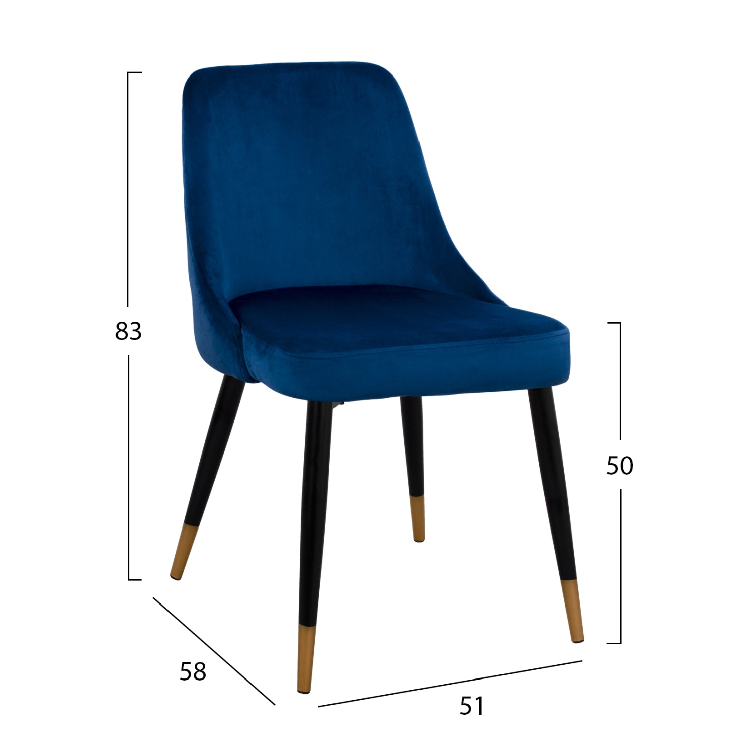 ΚΑΡΕΚΛΑ SERENITY HM8527.08 ΑΠΟ ΒΕΛΟΥΔΟ ΜΠΛΕ ΜΕ ΜΕΤΑΛΛΙΚΟ ΣΚΕΛΕΤΟ 51Χ58Χ83Υ εκ. - Pakobazaar