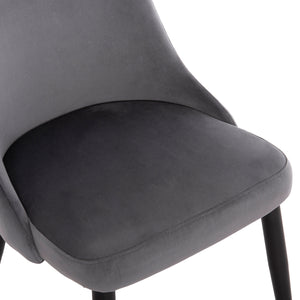 ΚΑΡΕΚΛΑ SERENITY HM8527.11 ΒΕΛΟΥΔΟ ΓΚΡΙ ΜΕ ΜΑΥΡΑ ΜΕΤΑΛΛΙΚΑ ΠΟΔΙΑ 51x54x83,5Υεκ. - Pakobazaar