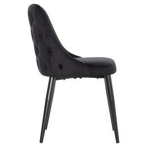 ΚΑΡΕΚΛΑ SERENITY HM8527.14 ΒΕΛΟΥΔΟ ΜΑΥΡΟ ΜΕ ΜΑΥΡΑ ΜΕΤΑΛΛΙΚΑ ΠΟΔΙΑ 51x54x83,5Υεκ. - Pakobazaar