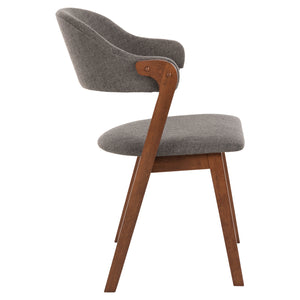 ΚΑΡΕΚΛΑ RIDER HM9734.01 RUBBERWOOD ΣΕ ΚΑΡΥΔΙ-ΥΦΑΣΜΑ ΓΚΡΙ 59x59x83Yεκ. - Pakobazaar