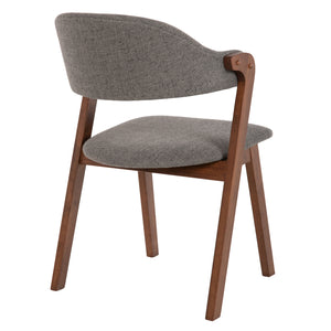 ΚΑΡΕΚΛΑ RIDER HM9734.01 RUBBERWOOD ΣΕ ΚΑΡΥΔΙ-ΥΦΑΣΜΑ ΓΚΡΙ 59x59x83Yεκ. - Pakobazaar