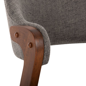 ΚΑΡΕΚΛΑ RIDER HM9734.01 RUBBERWOOD ΣΕ ΚΑΡΥΔΙ-ΥΦΑΣΜΑ ΓΚΡΙ 59x59x83Yεκ. - Pakobazaar