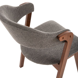 ΚΑΡΕΚΛΑ RIDER HM9734.01 RUBBERWOOD ΣΕ ΚΑΡΥΔΙ-ΥΦΑΣΜΑ ΓΚΡΙ 59x59x83Yεκ. - Pakobazaar
