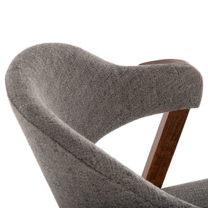 ΚΑΡΕΚΛΑ RIDER HM9734.01 RUBBERWOOD ΣΕ ΚΑΡΥΔΙ-ΥΦΑΣΜΑ ΓΚΡΙ 59x59x83Yεκ. - Pakobazaar