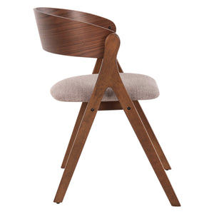 ΚΑΡΕΚΛΑ NEKKER HM9739.01 RUBBERWOOD ΣΕ ΚΑΡΥΔΙ-ΜΠΕΖ ΥΦΑΣΜΑ ΚΑΘΙΣΜΑ 56x55x78Yεκ. - Pakobazaar