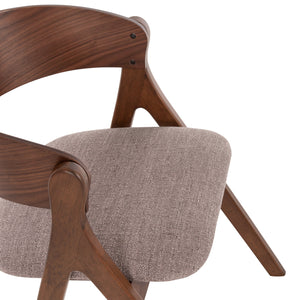 ΚΑΡΕΚΛΑ NEKKER HM9739.01 RUBBERWOOD ΣΕ ΚΑΡΥΔΙ-ΜΠΕΖ ΥΦΑΣΜΑ ΚΑΘΙΣΜΑ 56x55x78Yεκ. - Pakobazaar