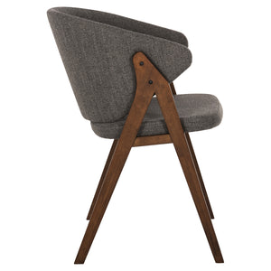 ΚΑΡΕΚΛΑ HANA HM9746.02 RUBBERWOOD ΣΕ ΚΑΡΥΔΙ ΧΡΩΜΑ-ΓΚΡΙ ΥΦΑΣΜΑ 55x60x84Yεκ. - Pakobazaar