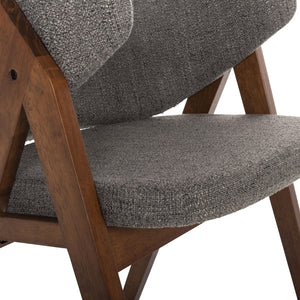 ΚΑΡΕΚΛΑ HANA HM9746.02 RUBBERWOOD ΣΕ ΚΑΡΥΔΙ ΧΡΩΜΑ-ΓΚΡΙ ΥΦΑΣΜΑ 55x60x84Yεκ. - Pakobazaar