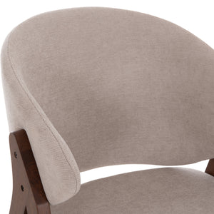 ΚΑΡΕΚΛΑ HANA HM9746.11 RUBBERWOOD ΣΕ ΜΑΥΡΟ ΧΡΩΜΑ-ΓΚΡΙ ΥΦΑΣΜΑ 55,5x60x85Yεκ. - Pakobazaar