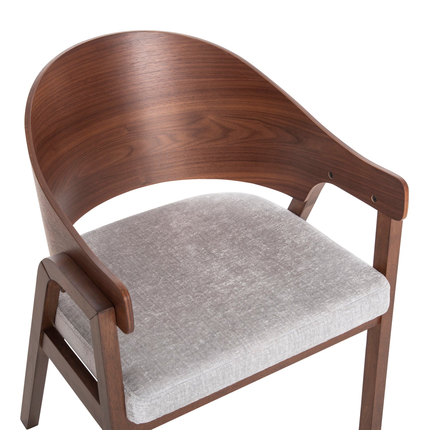ΚΑΡΕΚΛΑ NERO HM9972 RUBBERWOOD ΣΕ ΚΑΡΥΔΙ-ΓΚΡΙ ΥΦΑΣΜΑ ΚΑΘΙΣΜΑ 56x56x78Yεκ. - Pakobazaar
