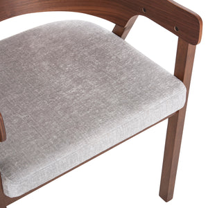 ΚΑΡΕΚΛΑ NERO HM9972 RUBBERWOOD ΣΕ ΚΑΡΥΔΙ-ΓΚΡΙ ΥΦΑΣΜΑ ΚΑΘΙΣΜΑ 56x56x78Yεκ. - Pakobazaar