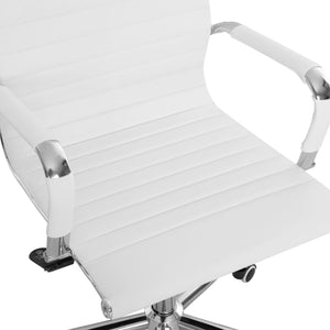 ΚΑΡΕΚΛΑ ΓΡΑΦΕΙΟΥ BOSS ΔΙΕΥΘΥΝΤΟΥ HM1059.32 ΛΕΥΚΟ PU ΠΟΔΙ ΧΡΩΜΙΟΥ 53x57x109Υεκ. - Pakobazaar