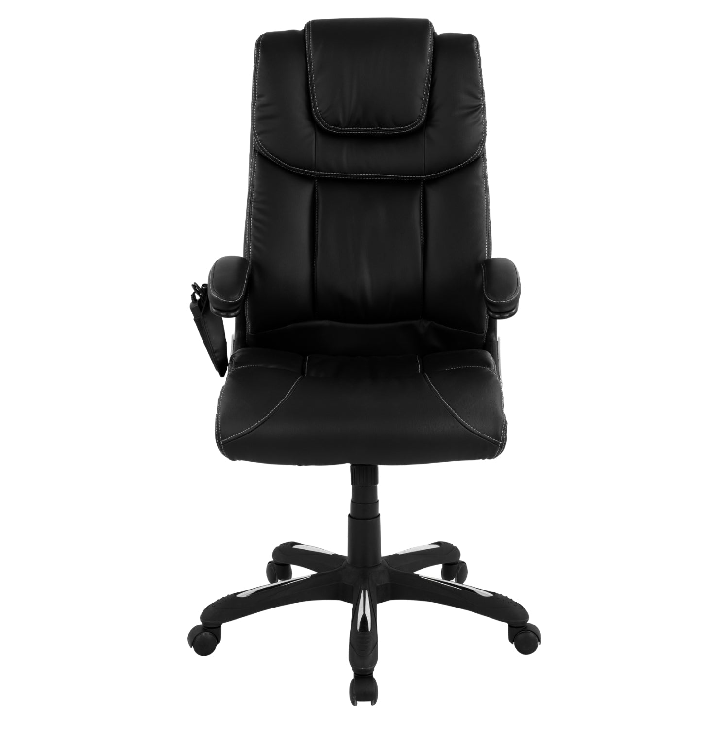 ΚΑΡΕΚΛΑ ΓΡΑΦΕΙΟΥ THORIN HM1050.01 ΜΕ MASSAGE ΜΑΥΡΗ HOMEMARKT 62x70x127Y εκ. - Pakobazaar