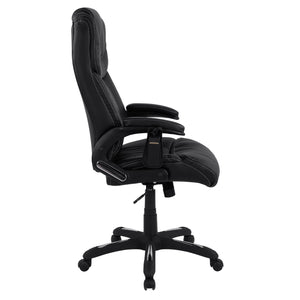 ΚΑΡΕΚΛΑ ΓΡΑΦΕΙΟΥ THORIN HM1050.01 ΜΕ MASSAGE ΜΑΥΡΗ HOMEMARKT 62x70x127Y εκ. - Pakobazaar