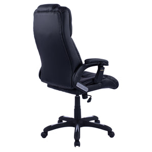 ΚΑΡΕΚΛΑ ΓΡΑΦΕΙΟΥ THORIN HM1050.01 ΜΕ MASSAGE ΜΑΥΡΗ HOMEMARKT 62x70x127Y εκ. - Pakobazaar