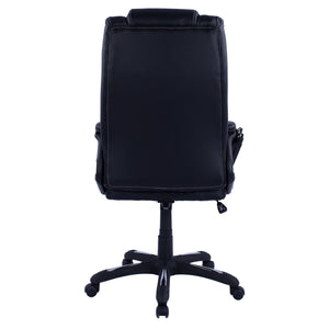 ΚΑΡΕΚΛΑ ΓΡΑΦΕΙΟΥ THORIN HM1050.01 ΜΕ MASSAGE ΜΑΥΡΗ HOMEMARKT 62x70x127Y εκ. - Pakobazaar