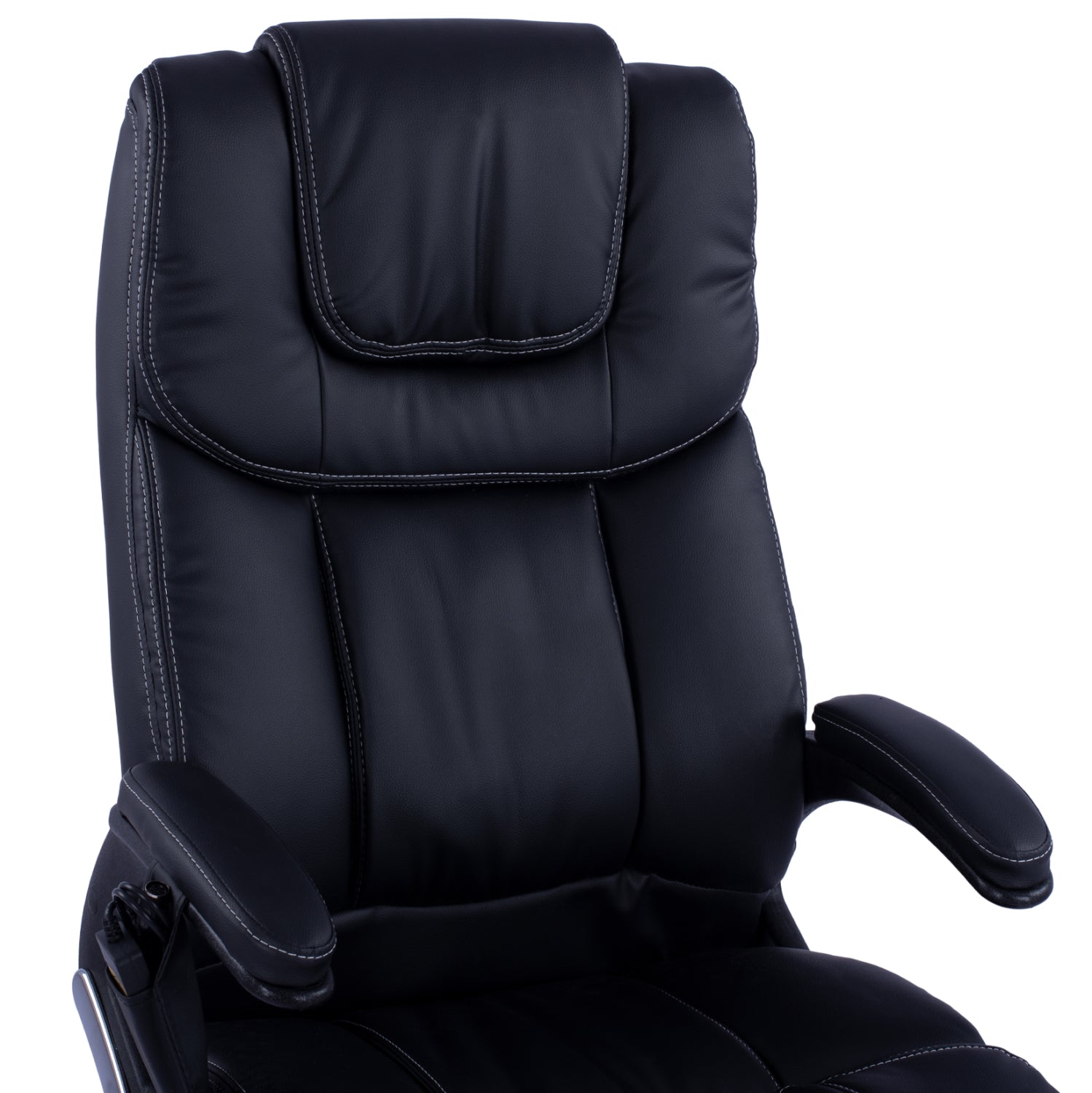 ΚΑΡΕΚΛΑ ΓΡΑΦΕΙΟΥ THORIN HM1050.01 ΜΕ MASSAGE ΜΑΥΡΗ HOMEMARKT 62x70x127Y εκ. - Pakobazaar