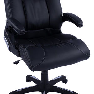 ΚΑΡΕΚΛΑ ΓΡΑΦΕΙΟΥ THORIN HM1050.01 ΜΕ MASSAGE ΜΑΥΡΗ HOMEMARKT 62x70x127Y εκ. - Pakobazaar
